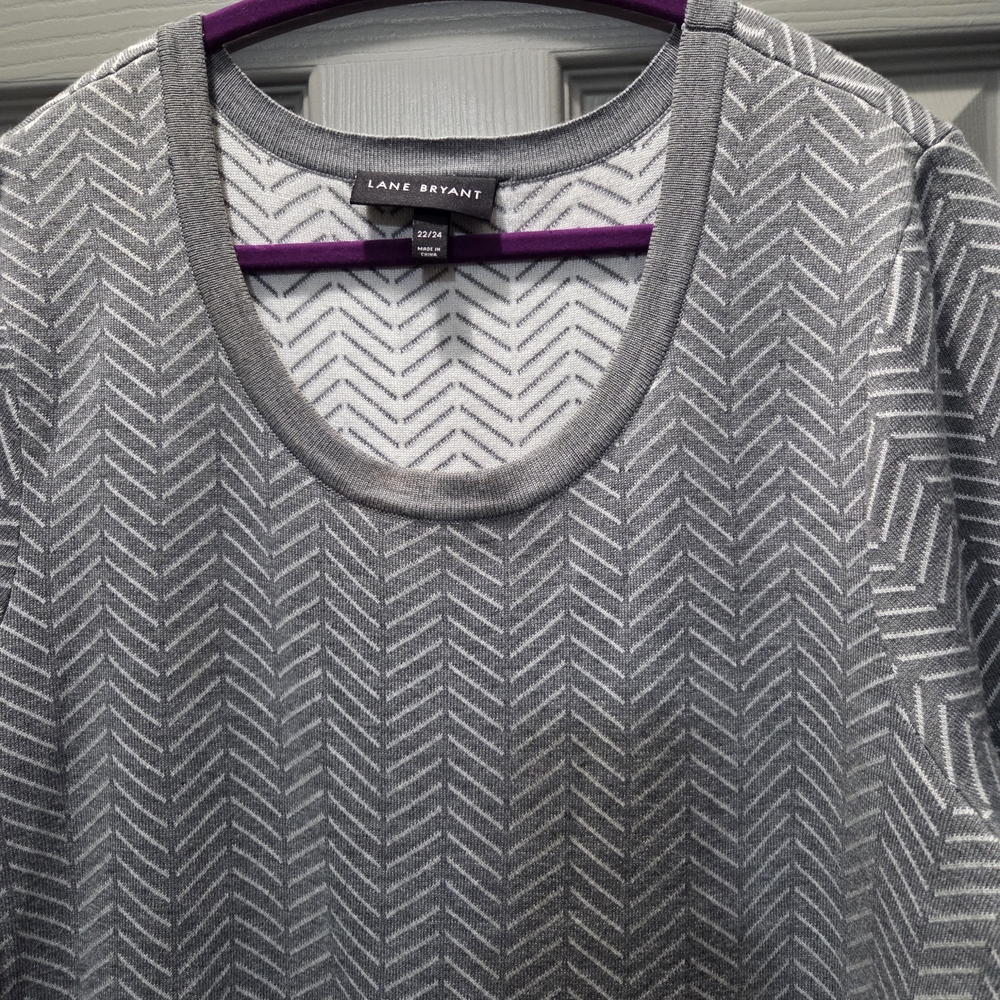 Gray Chevron Pattern Sweater Dress - image 4